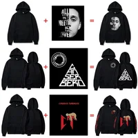 Pull à capuche en polyester pour hommes et femmes, vêtements décontractés amples d'équipe personnalisés avec une personnalité à la mode 3
