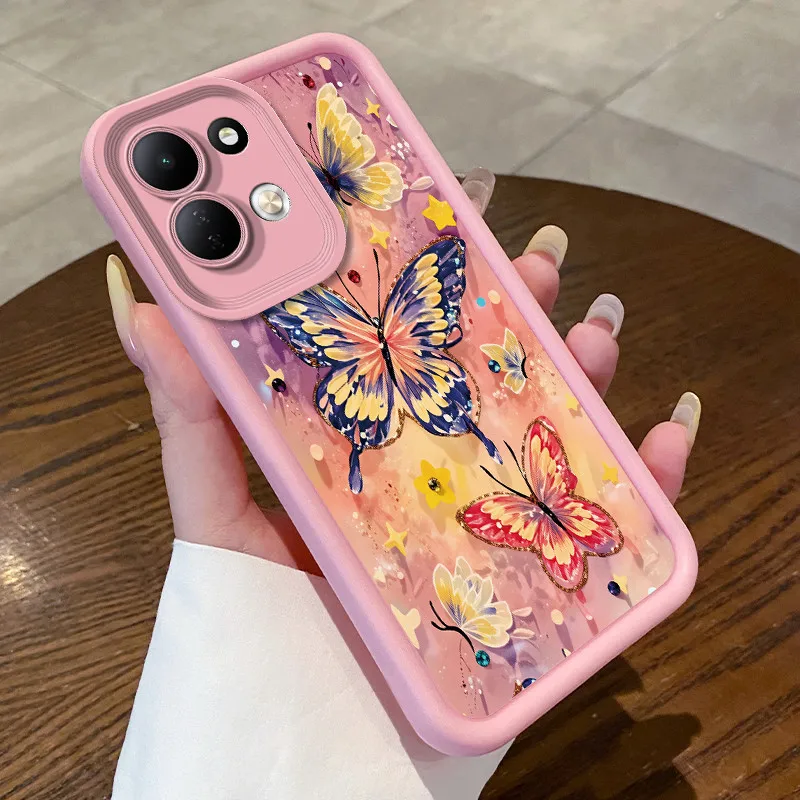 Butterfly and Whale Pattern Soft Silicone Shockproof Phone Case