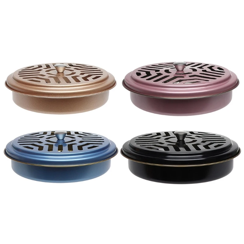 

Durable Mosquito Incense Box Multifunction Round Plate Waterproof Mosquito Coil Tray for Indoor Outdoor
