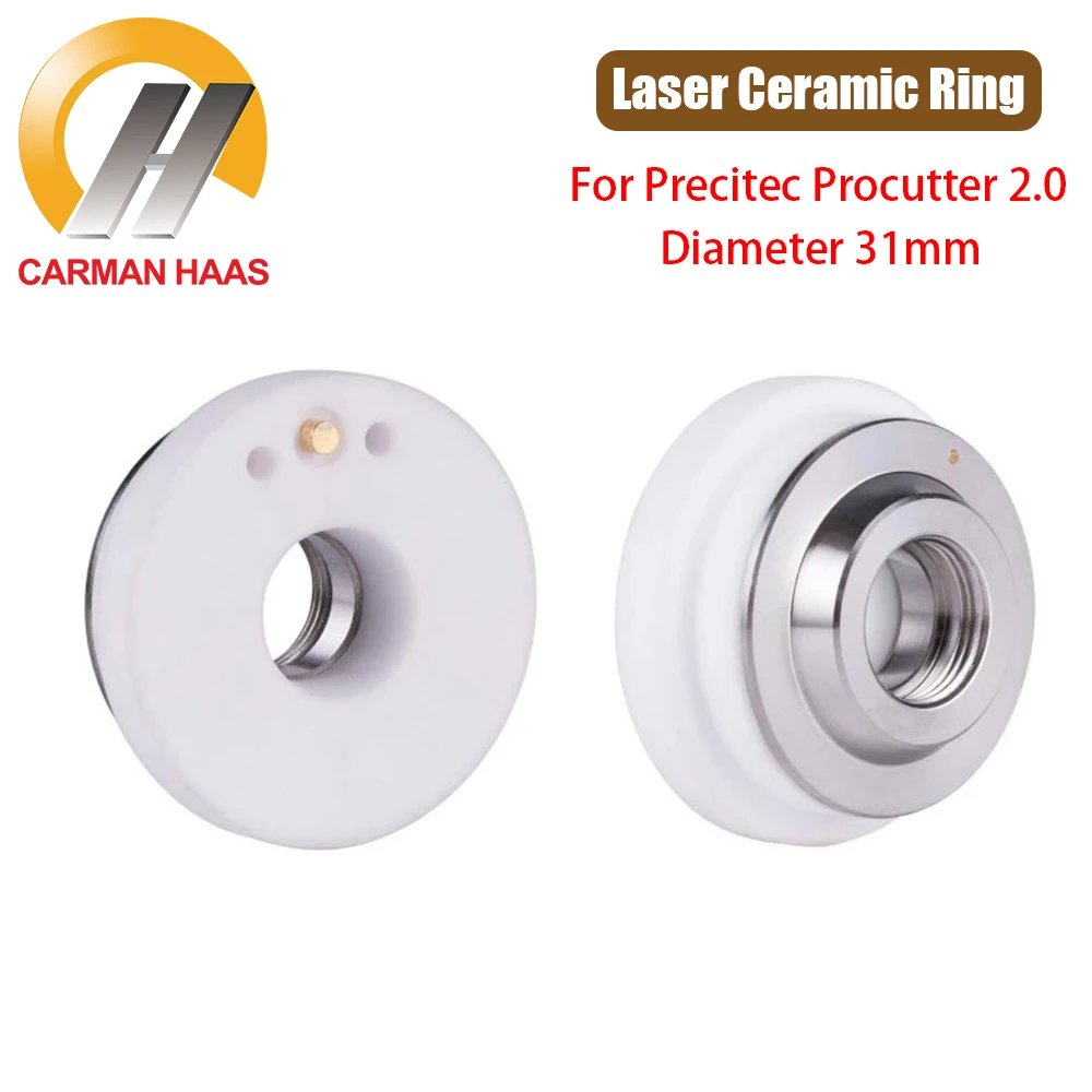 

Carmanhaas 3pcs Ceramic Ring Parts 31mm Precitec YAG Fiber Laser Cutting Machine Head Nozzle Holder ProCutter 2.0