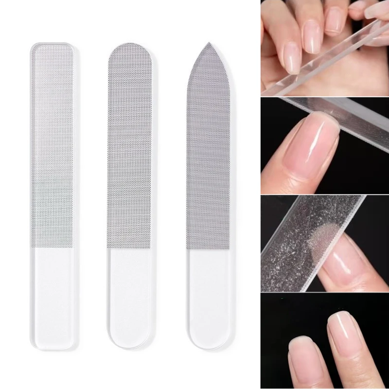 

1pc Nano Glass Nail File Buffer Professional Transparent Sanding Polishing Strip Grinding Nail Art Files Salon Manicure Tools