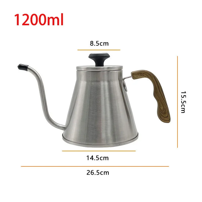 Bollitore per caffè in Acciaio Inossidabile da 600 Ml con Beccuccio a