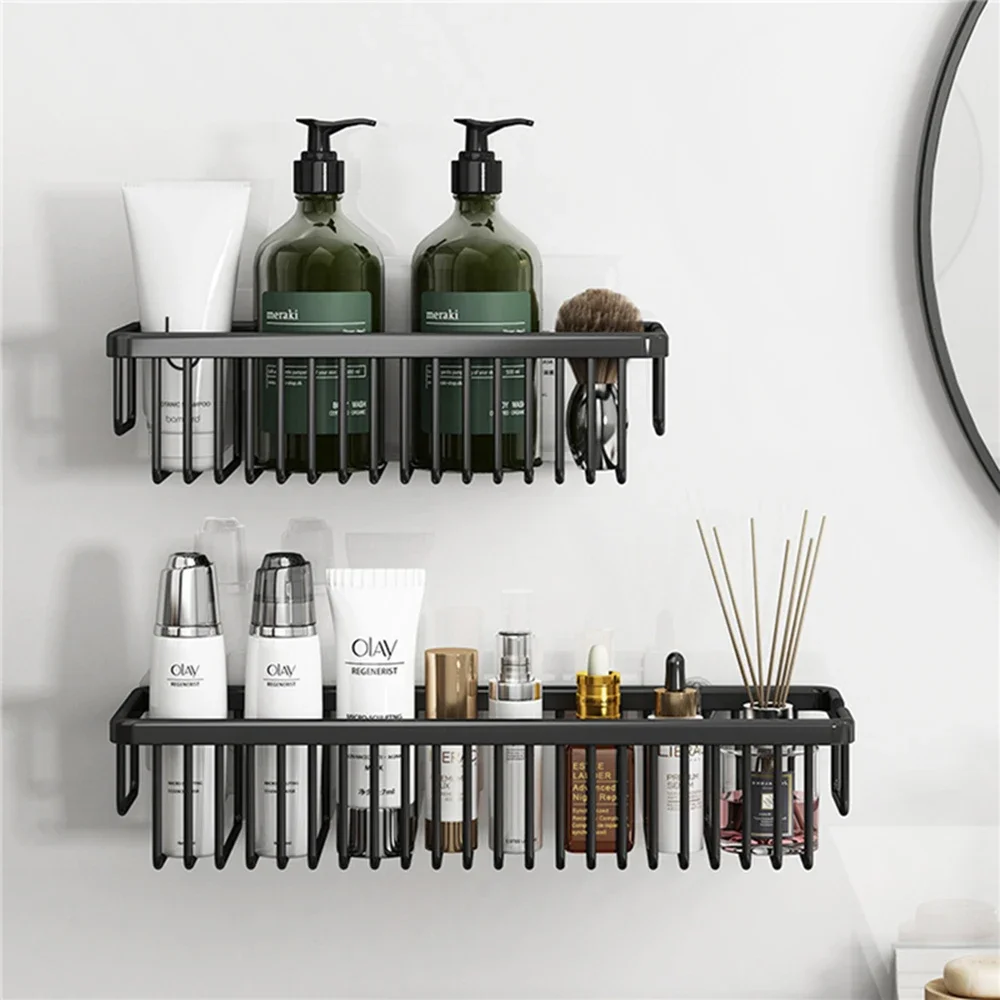 

Bathroom Shelf Wall Mount Shampoo Rack Drain Shelf Makeup Organizer Shelf Waterproof Toilet Storage Rack Bathroom Accessories