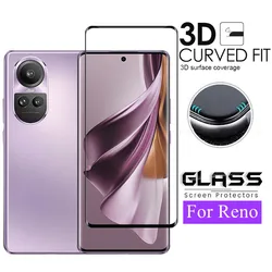 3D Full Cover Glass Screen Protector with Protective Lens Film - Just 2 Front Glass (For Reno 10 5G)