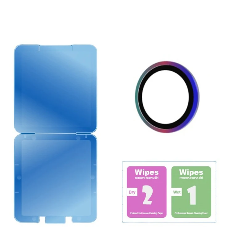 Glitter Ring Tempered Glass Camera Lens Protector, Bling Cover