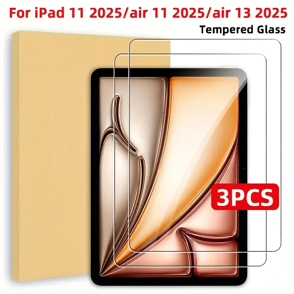 Paquete de 3 protectores de pantalla para iPad Air 5.ª y 4.ª generación de 10,9 pulgadas y iPad Pro de 11 pulgadas 2018-2022, 9H HD, transparente, antiarañazos, compatible con Apple Pencil