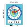 Montessori Writable Dry Erase Teaching Clock Telling Time Maths Teaching Aids Demonstration Clock for Primary School 10.9"x13.5" 3