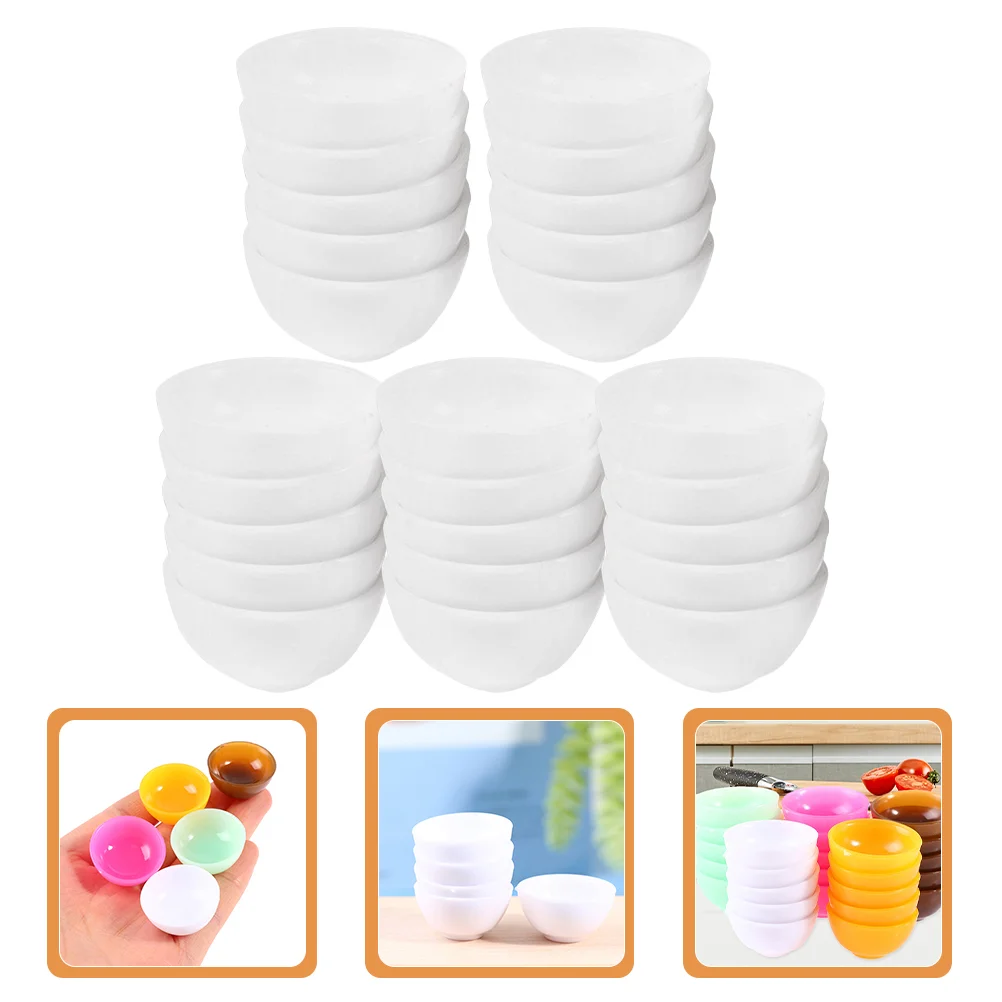 

25 Pcs Model Mini Bowl Home Decor Miniatures Kitchen Accessories Plastic Pretend Play Toys