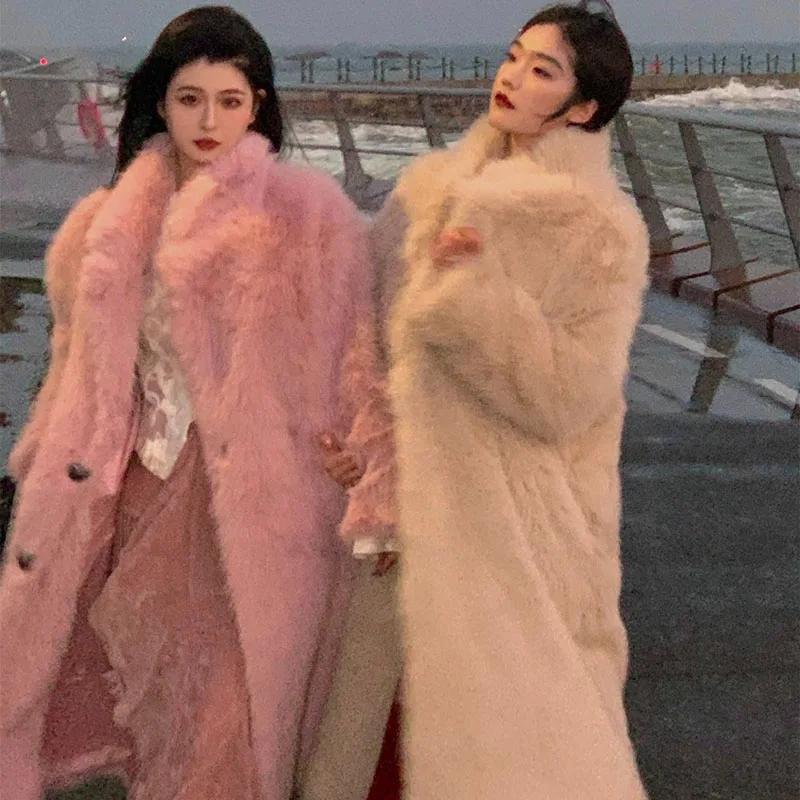 

Imitation Fur Sexy Celebrity Style Autumn/Winter Network Red New Fox Fur Grass Long Thickened Fur Women's Korean Edition Coat