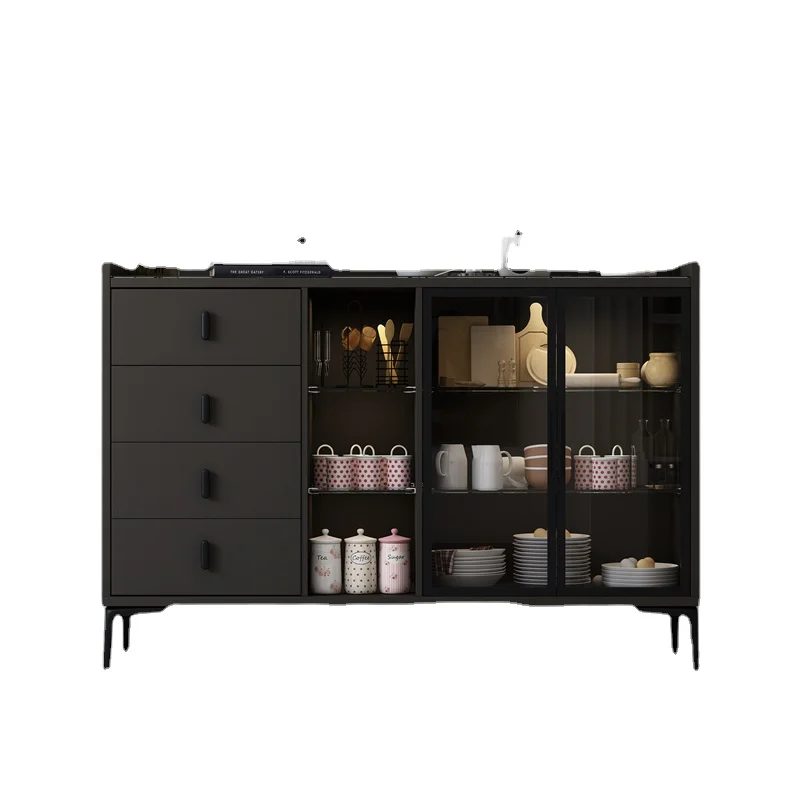 

Hxl Light Luxury Sideboard Cabinet Simple Gray Minimalist Hallway Locker Small Apartment Tea Cabinet