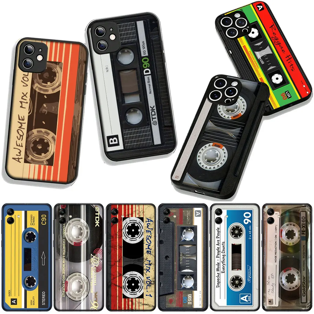 Retro Cassette Tape Phone Cover - Classic Protective Case