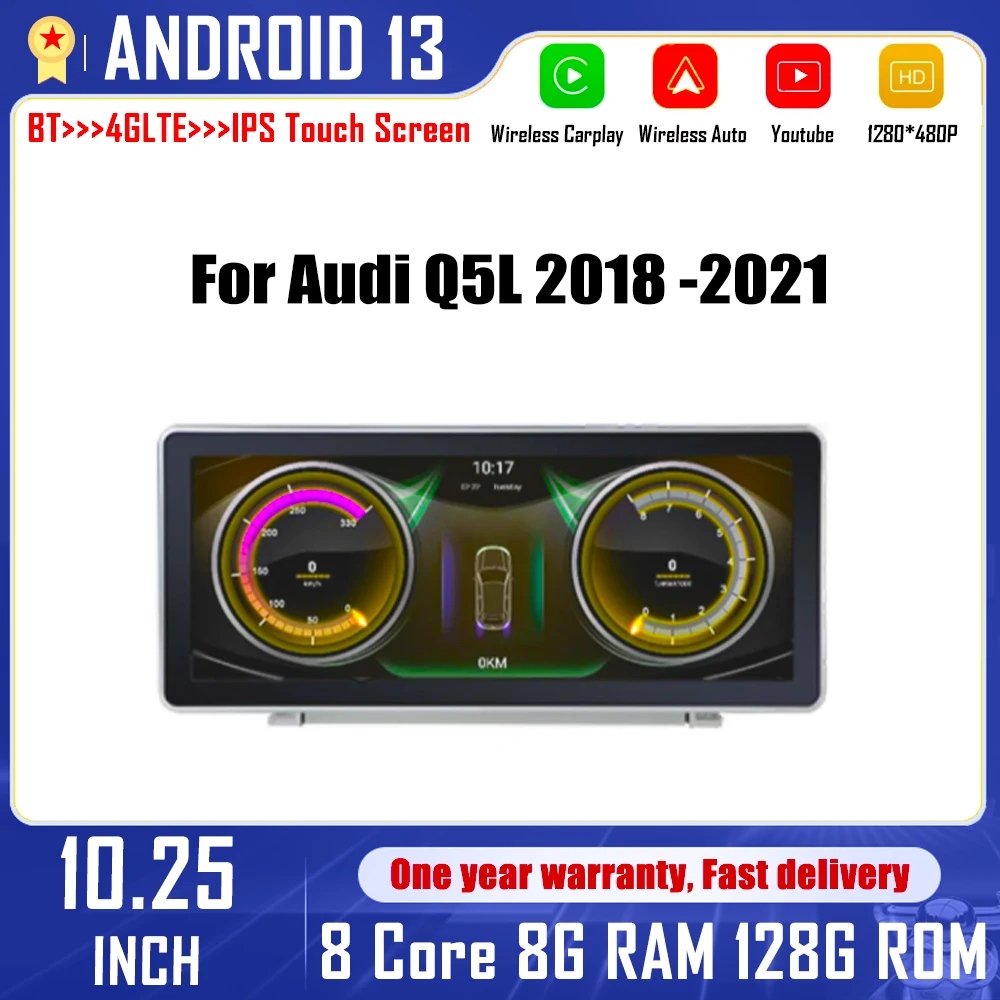 

Автомагнитола для Audi Q5L 10,25-2018, 2021 дюйма, Android 13,0, GPS, Wi-Fi
