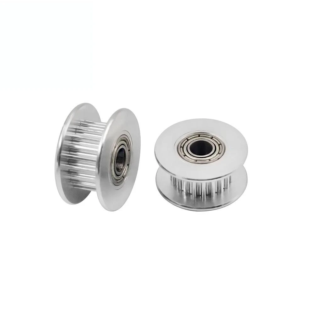 5Pcs Aluminum GT2 6mm Width 16/20 Tooth 2GT Timing Idler Pulley Pully Double Bearing For 3D Printer Bore 3mm/5mm