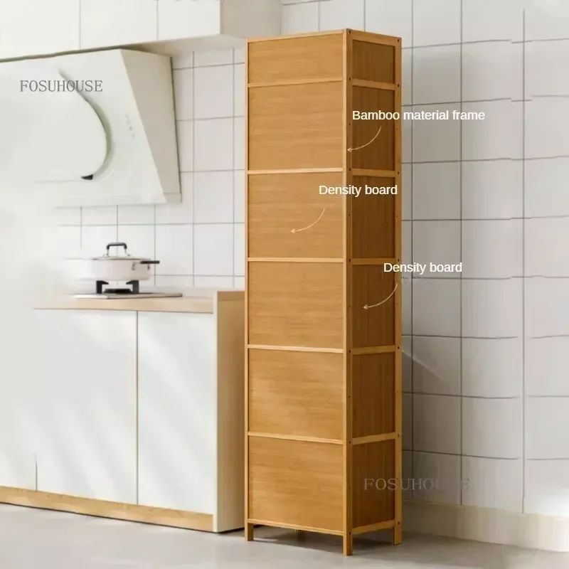 Wooden Rattan Kitchen Cabinets Sandwiched Multi-layer Wine Storage Cabinet Multi-functional Sideboards Home Furniture K