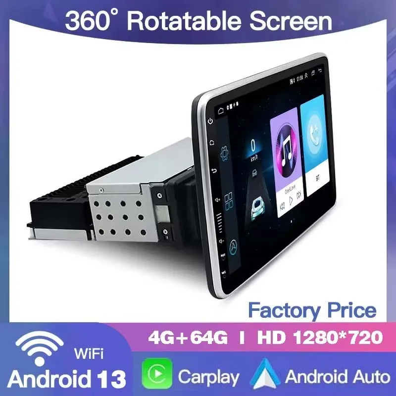 Haudio 360° Draaibare Autoradio, 1 DIN Bluetooth Stereo met Draadloze Haudio 360° Draaibare Autoradio, 1 DIN Bluetooth Stereo met Draadloze