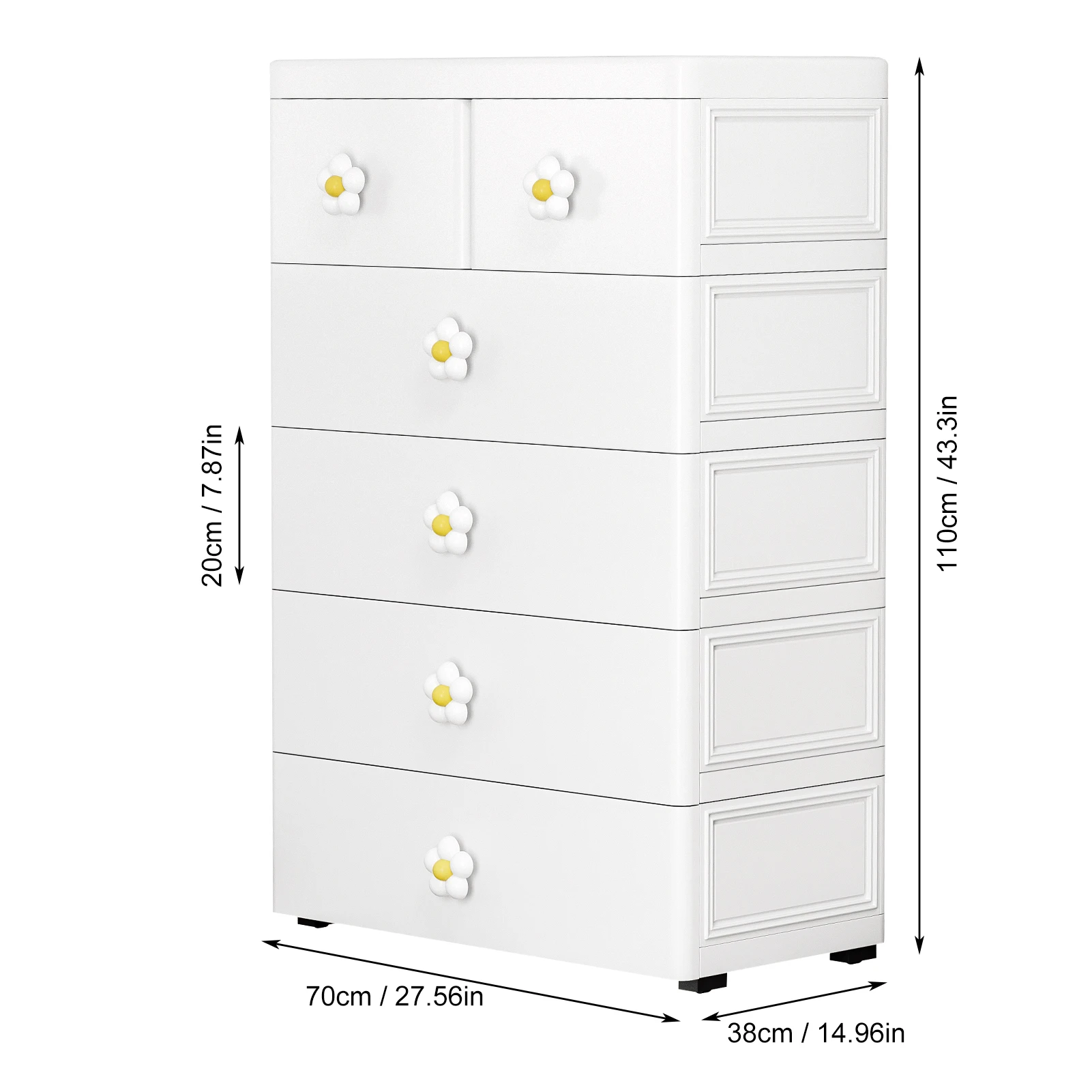 5 Layers Multifunction Living Room Cabinet Storage Box With 6 Drawers Locker Large Capacity Storage Box Home Furniture Pulley 3