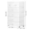 5 Layers Multifunction Living Room Cabinet Storage Box With 6 Drawers Locker Large Capacity Storage Box Home Furniture Pulley 3