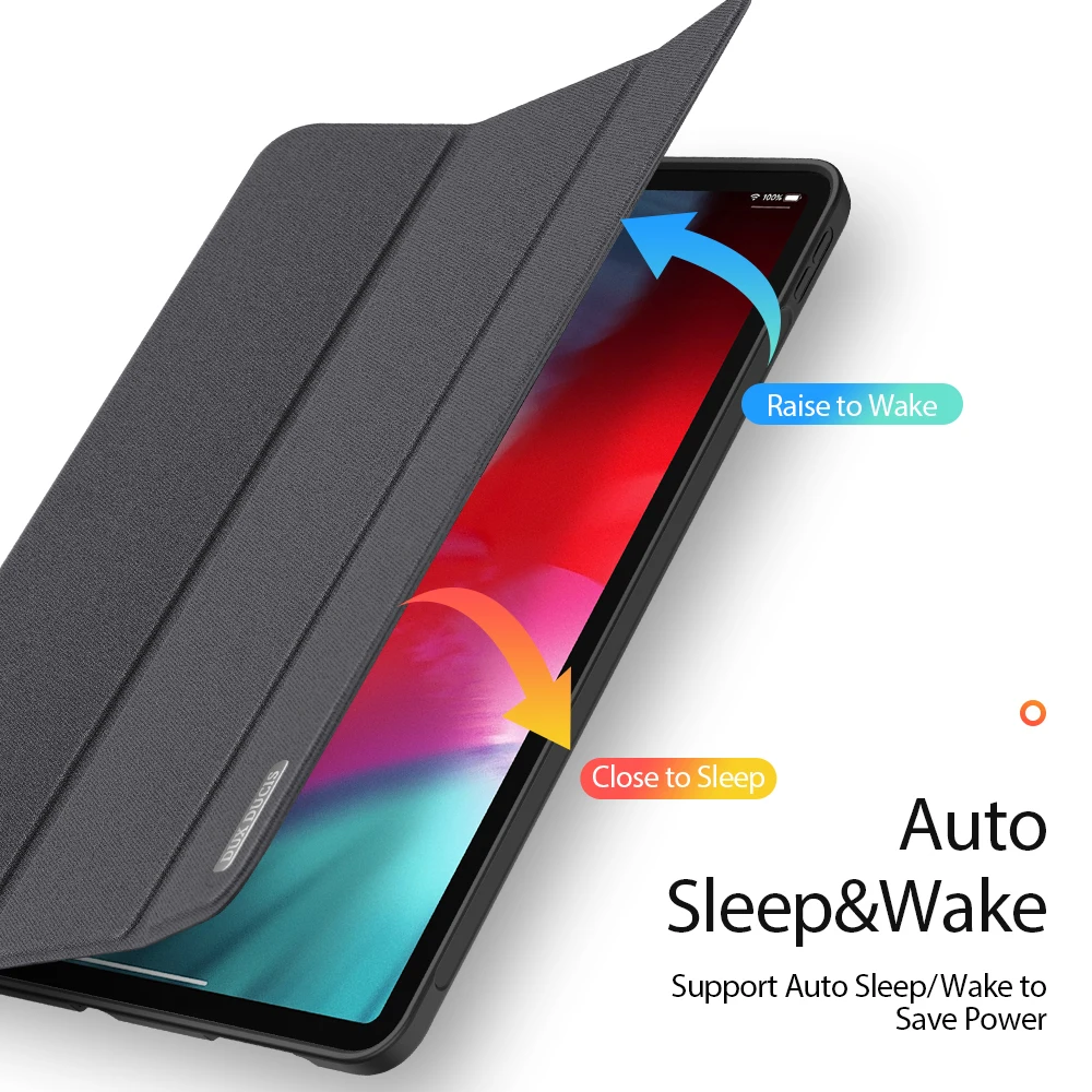 Inteligente Dormir Flip Couro Tpu Tablet Shell com Suporte para Lápis Capa para Ipad Air Dux Duci Trifold 10.9 - Imagem 4