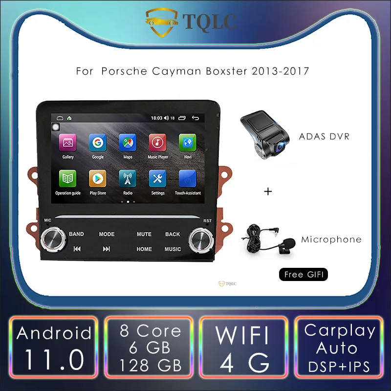 

128G Android Car Radio 7 Inch For Porsche Cayman Boxster 2013-2017 Carplay DVD Multimedia Player Stereo GPS Navigation Head Unit