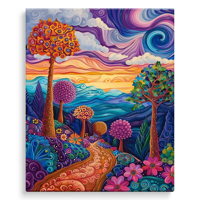 SDOYUNO-Diy peinture par numéros, fleurs, artisanat d'art, artisanat, fait à la main, Kit de peintures acryliques, marqueurs de couleur, numérique, tableau d'art mural 1
