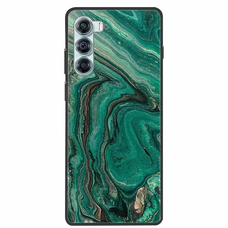 Marble Silicone Black Soft Protective Phone Case Cover