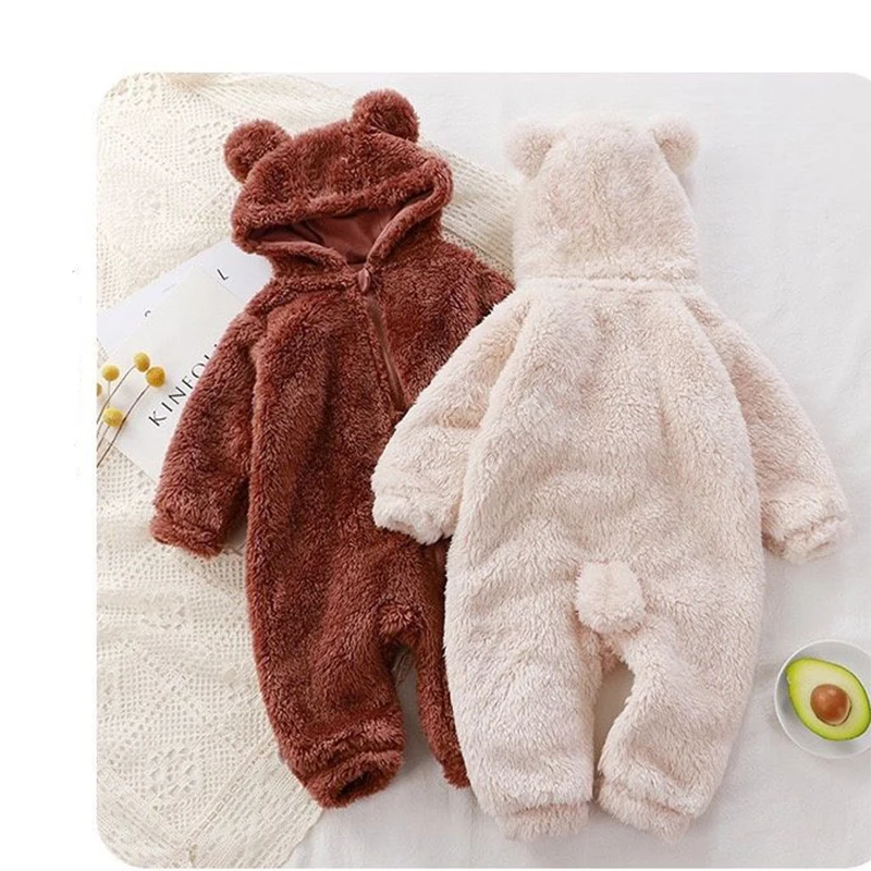 

Children's Household Clothes Autumn And Winter Children's Climbing For Infants And Zipper Type Flannel One-piece Clothes