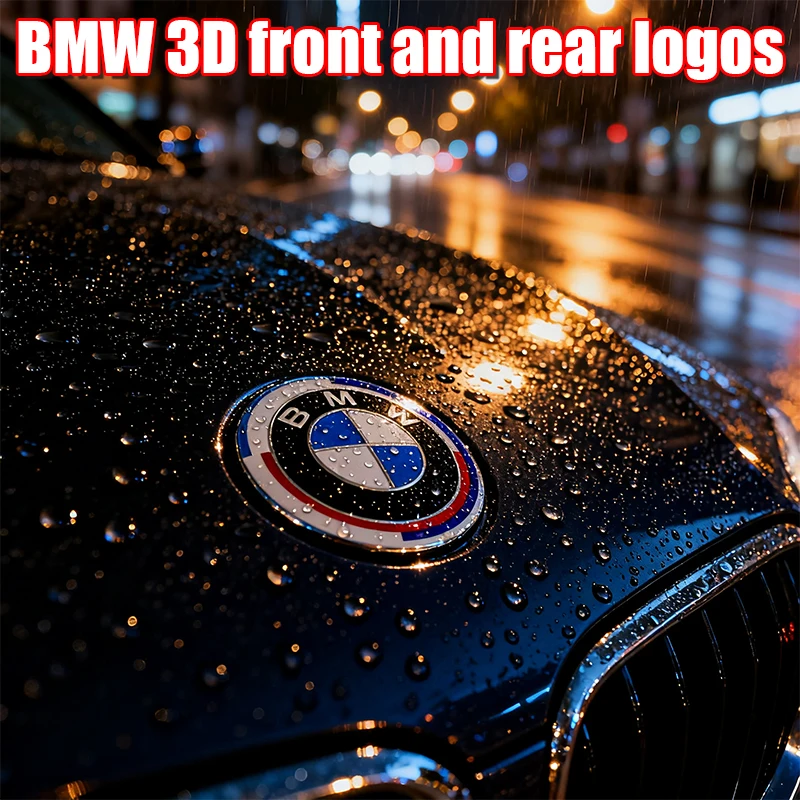 BMW 2 고정형 풋 엠블럼 74mm 82mm 리어 부트 배지 프론트 후드 엠블럼 ABS 로고 (BMW F10 E64 E63 E60 E52 E83 E46 E92 E90 E93 용)
