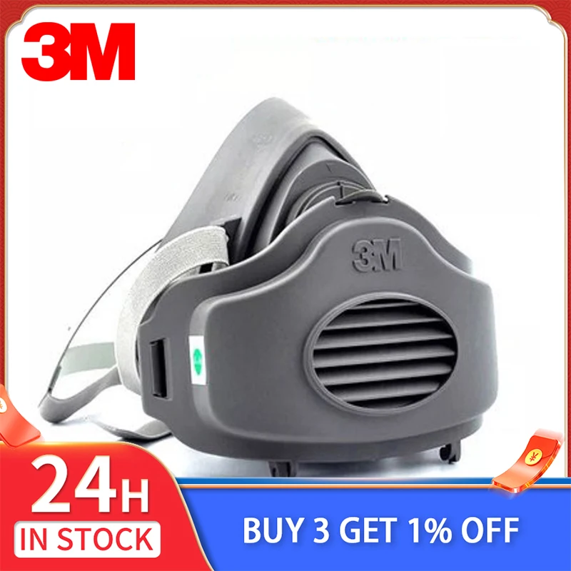 3M 3200 полумаска для лица подобранная 3701CN фильтрам респиратор пыленепроницаемый