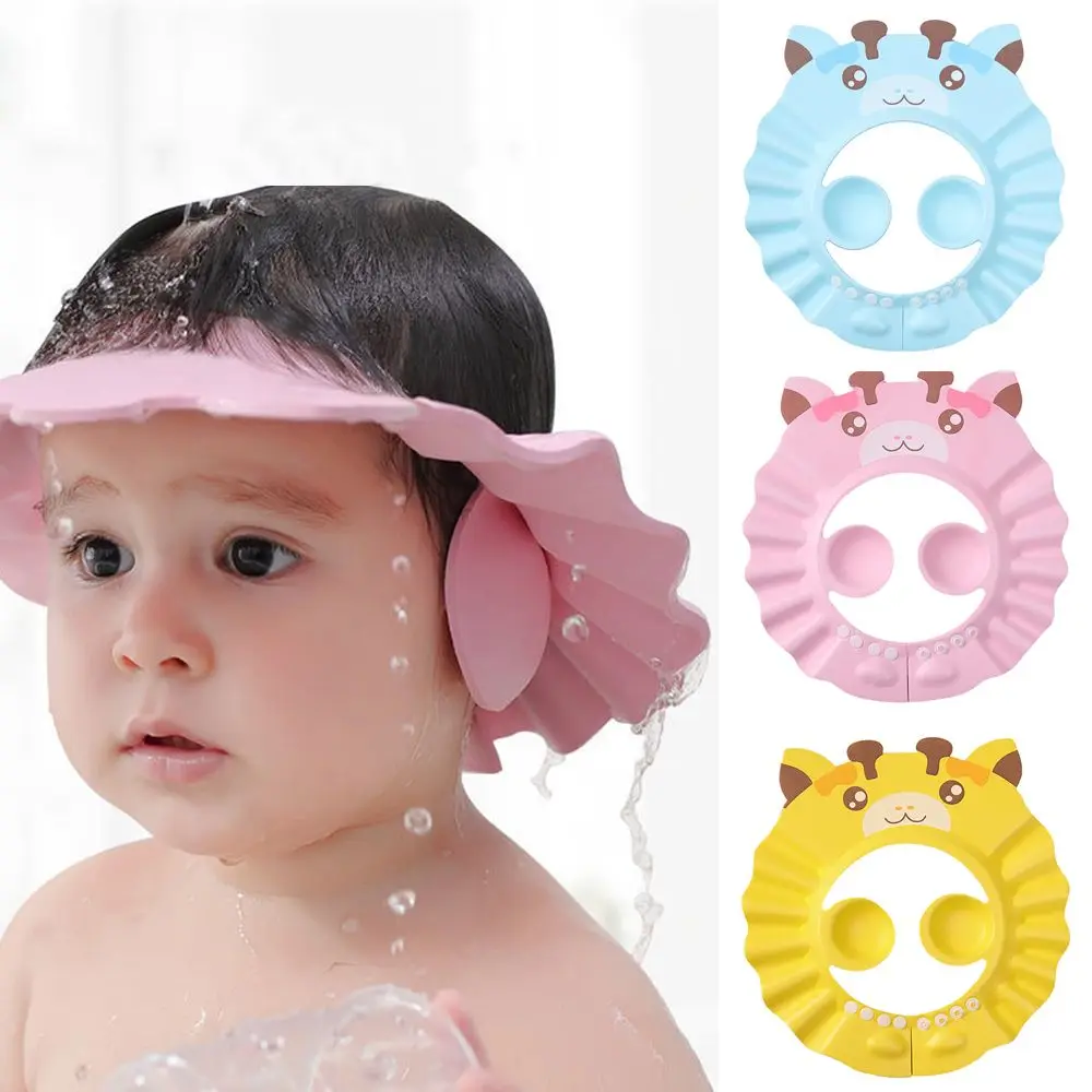 

Safe Hair Shield Bathing Ear Protection Bath Head Cover Baby Shower Cap Hair Wash Hat Shampoo Artifact