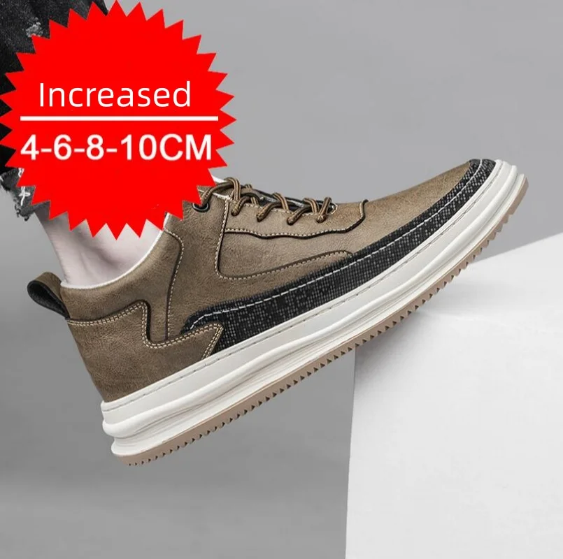 Herren Elevator Sneaker Aus Echtleder Für 8cm Mehr Körpergröße_voghion.com