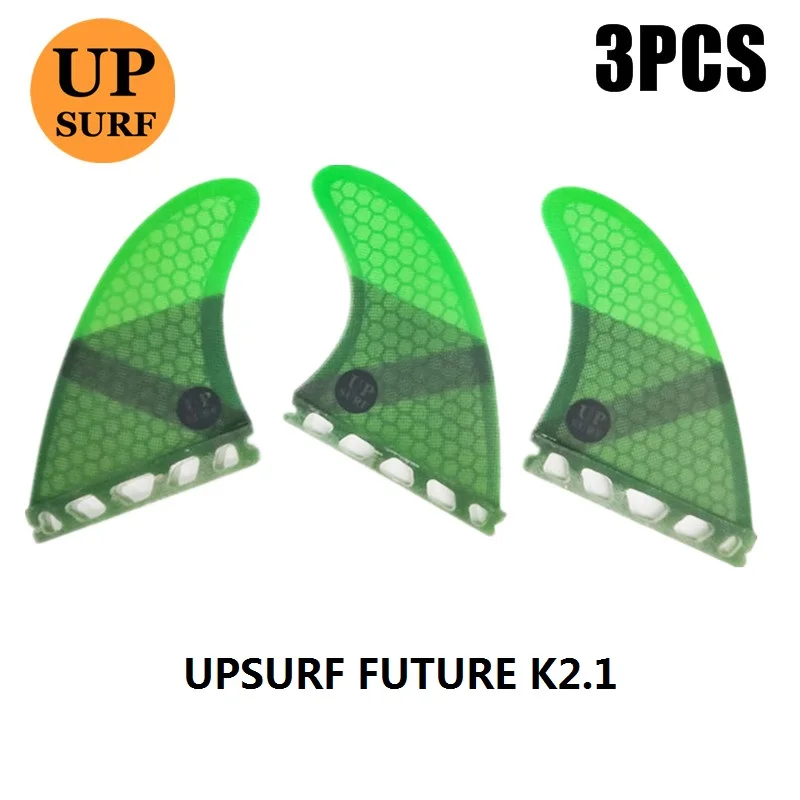 Surf Single Tabs Fins blue Honeycomb Fin UK2.1 Surfboard Fin Single Tabs Basic Tri set