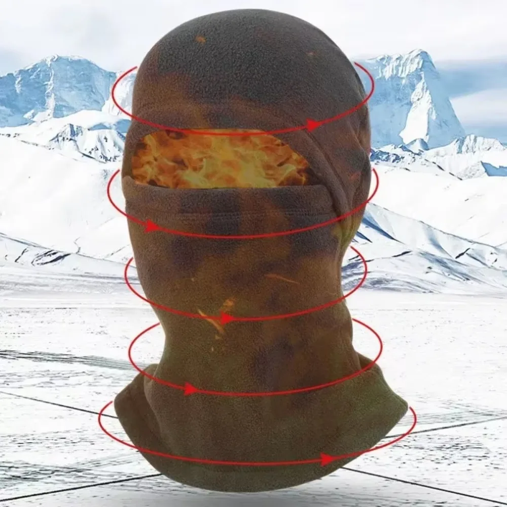 Outdoor Windproof Cap Neck Scarf Winter Warm Polar-fleece Balaclava Hat Unisex Full Face Mask for Cycling Skiing Motorcycling 5