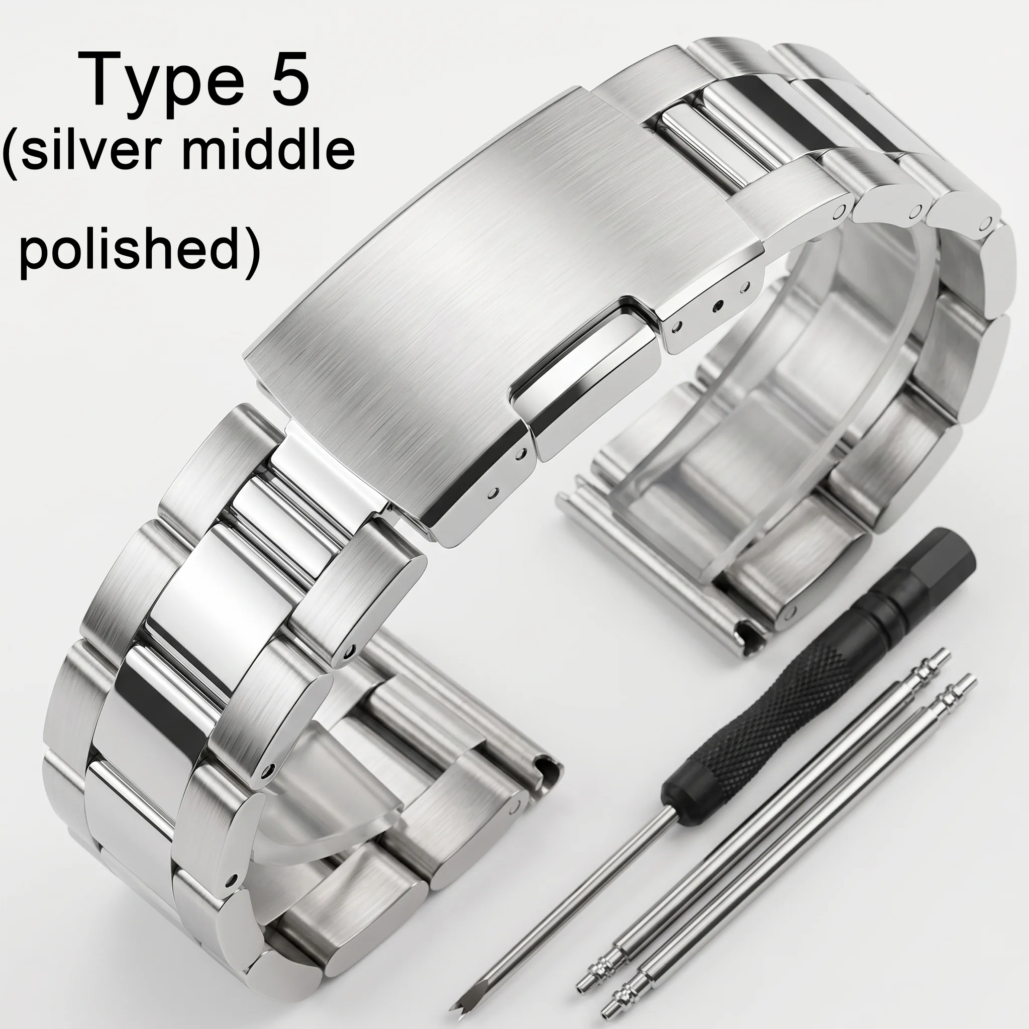 Sleek Stainless Steel Watch Band - Premium Metal Replacement Strap