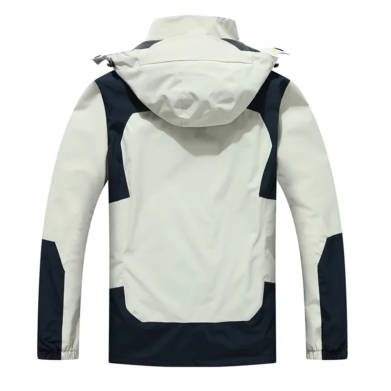 Men's Soft Shell Hooded Jacket: Windproof, Rainproof & Perfect for Outdoor Activities (Mountaineering, Hunting, Fishing)