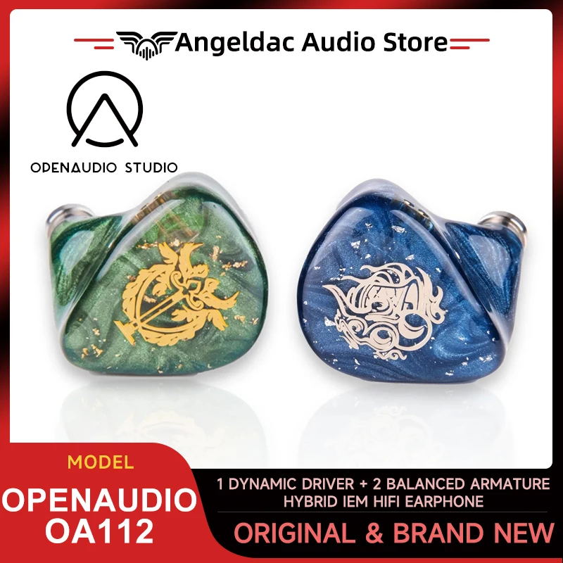 

OpenAudio OA112 1 Dynamic Driver + 2 Balanced Armature Hybrid IEM HiFi Earphone Wired Earbuds for Audiophiles Pre-order