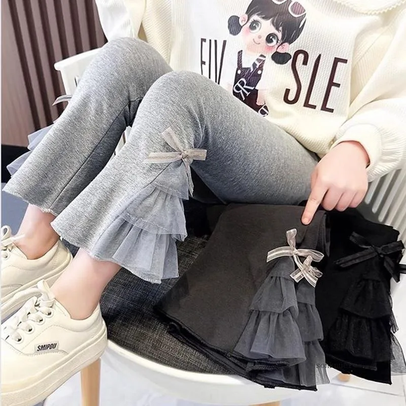 Girls Pants Baby Girls Cute Elegant Solid Color Boot Cut Flare Pants Spring Pants Bottoms Trousers for Kids Clothes girls pants girls trousers kids pants