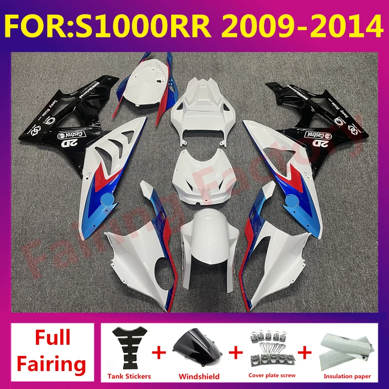 

NEW ABS Motorcycle fairings fit For S1000RR 09 10 11 12 13 14 S1000RR 2011 2012 2013 2014 full fairing body zxmt set white blue