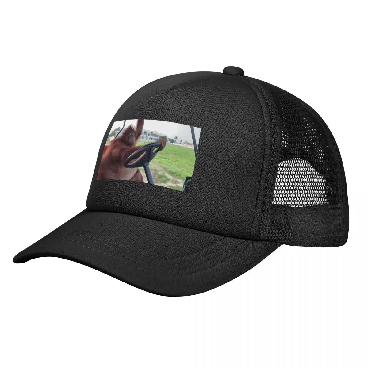 

Orangutan Driving Golf Cart Baseball Cap Vintage Icon Women Men's