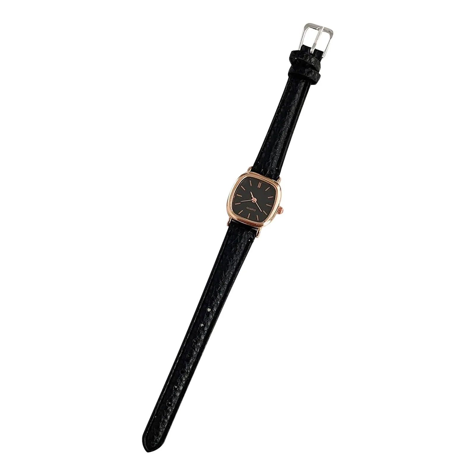ساعة كوارتز تناظرية بسوار جلدي للنساء ، أنيقة ، مز...