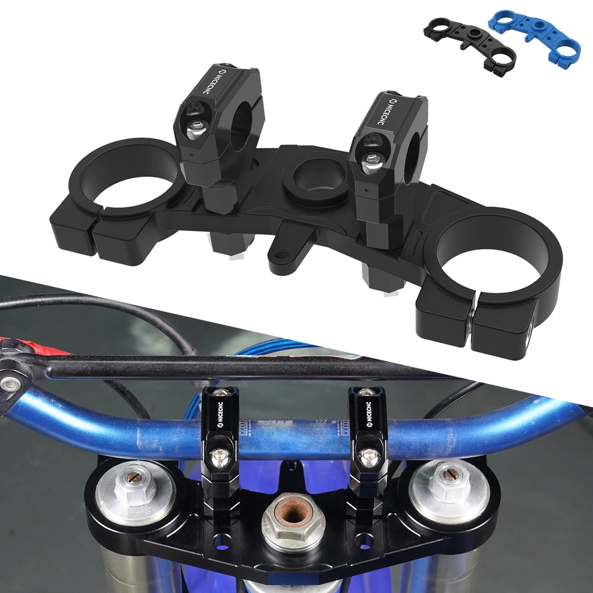 Motocross Front Fork Lowering Upper Triple Tree Clamp Holder for Yamaha