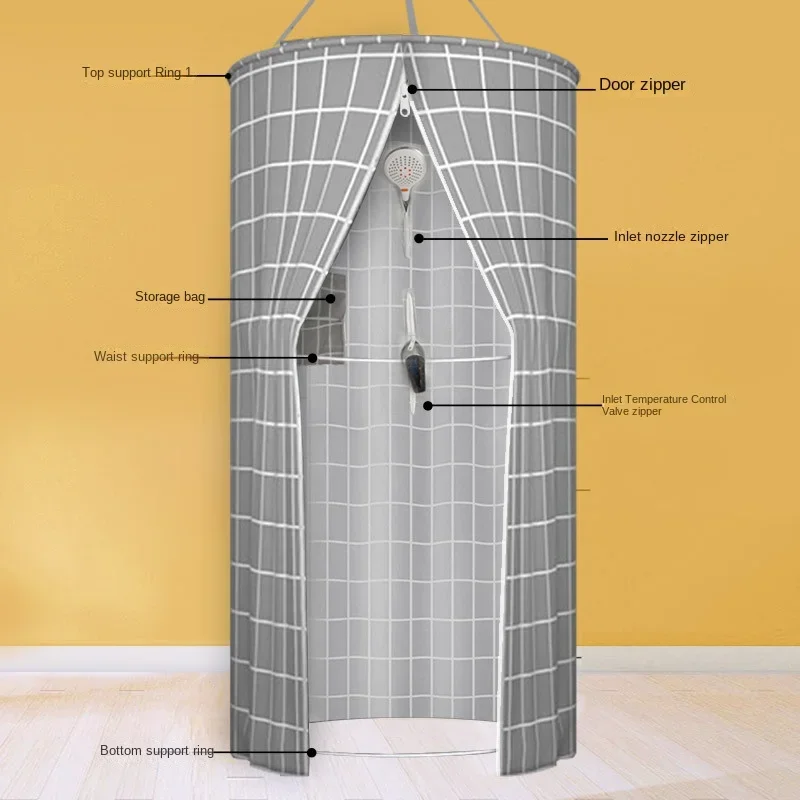 Bathroom Shower Room Shower Cover Room Thickened Insulation Curtain Screen Dry and Wet Separation Partition Shower Room Accessories