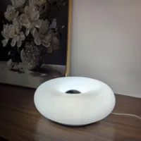 Bauhaus table lamp USB plug bedroom bedside lamp living room dining room decoration donut ambient light（Not glass） 2