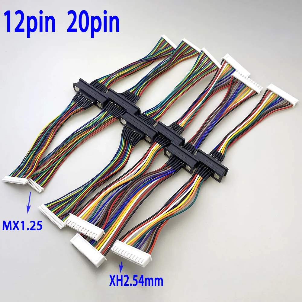 2er-Set 2A 12-Pin 20-Pin DC Magnetischer Pogo-Pin-Steckverbinder (Pogopin) Stecker und Buchse mit Flachbandkabel, federbelasteter DC-Stromanschluss