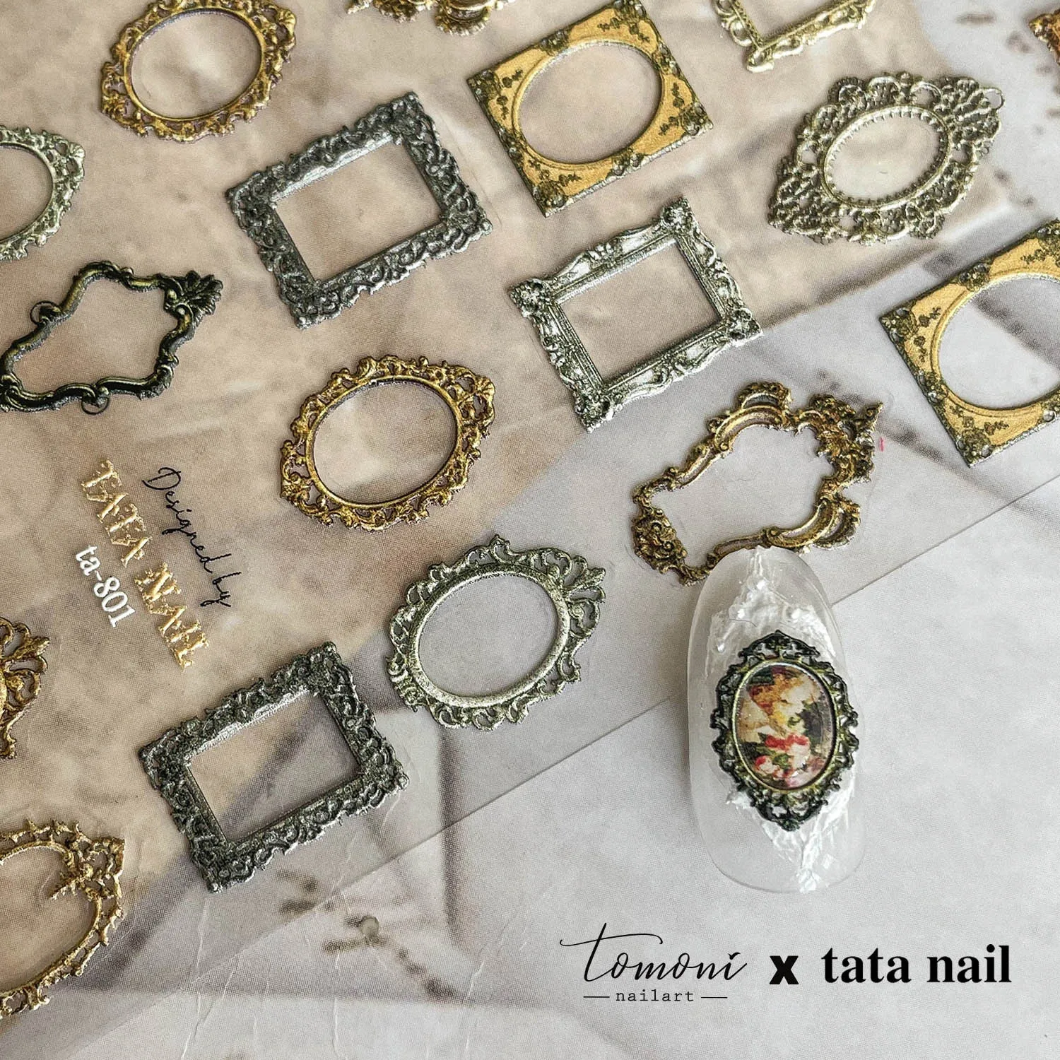 1장 5D 리얼리스틱 릴리프 질병에 걸린 인형 토끼 딸기 버섯 시든 장미 접착식 네일 아트 스티커 데칼 매니큐어 참