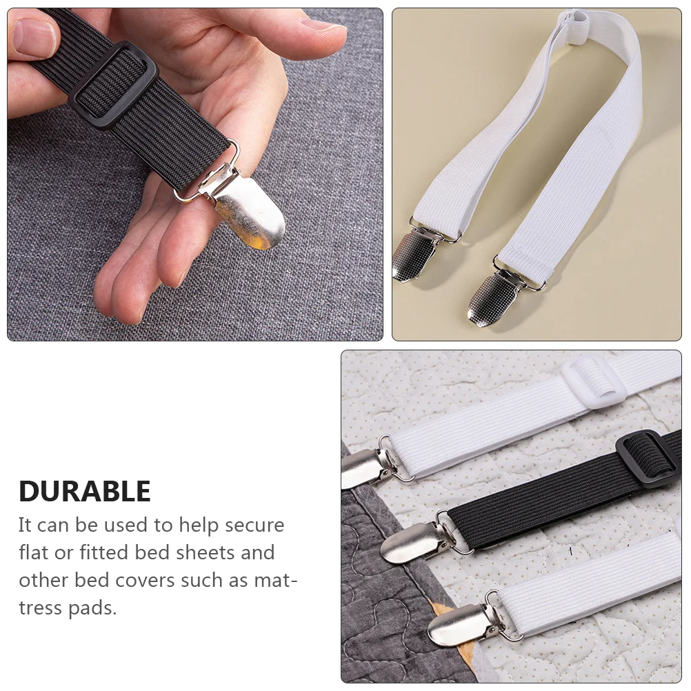

8 Pcs Bed Sheet Clip Bedsheet Holders Mattress Clamps Bands Nylon Tablecloth Fasteners