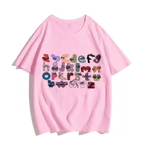 New 2023 Summer Fashion Children's Alphabet Lore Harajuku T-shirt Boys T Shirt Girls Clothes Print Cartoon T Shirts Kids Clothes 2