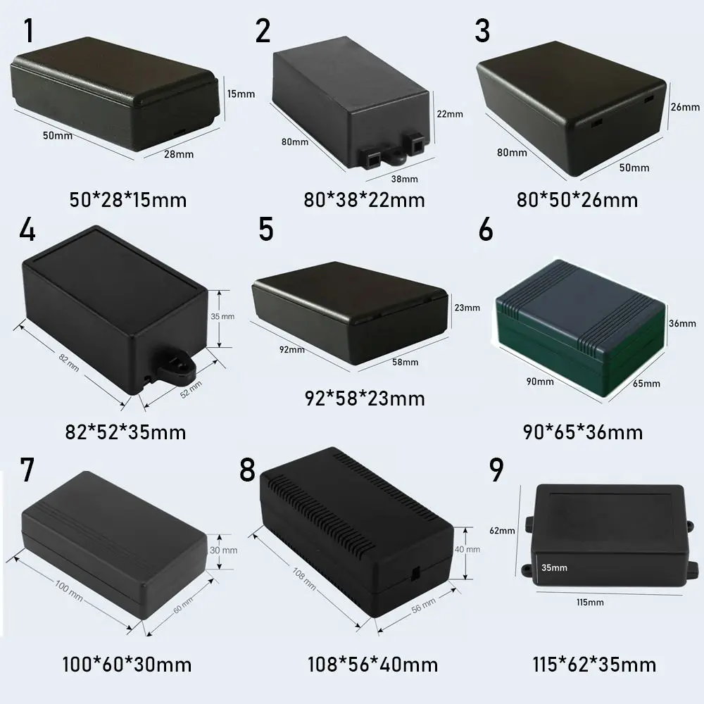 Black ABS Plastic Waterproof Electronic Project Box