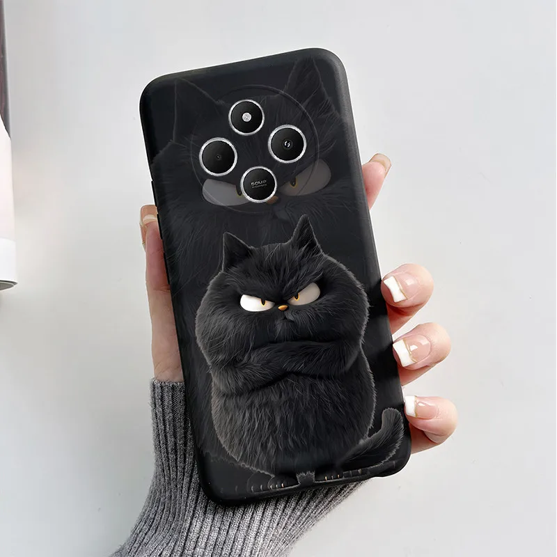Cute Cat & Puppy Cartoon Silicone Phone Case - Soft TPU Bumper Cover