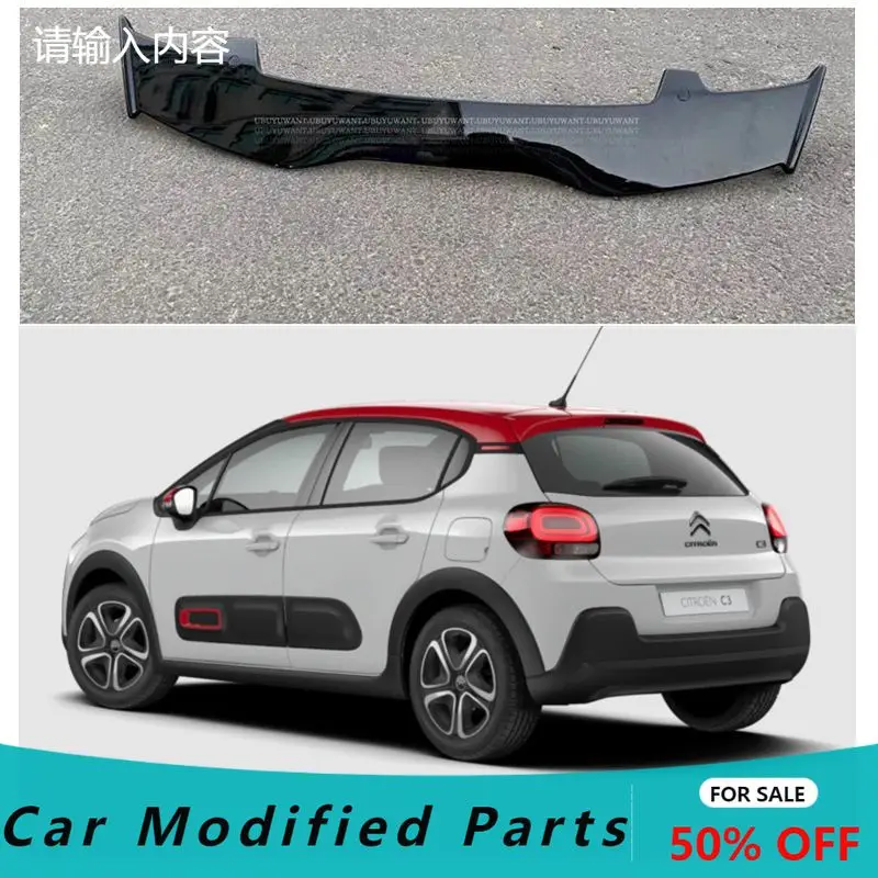 LTSRLL Auto Spoiler Tetto Posteriori per Citroen DS3 2010-2016, ABS Posteriore Tronco Spoiler Alettone Decorativi Tetto Ala Labbro Refit Accessori
