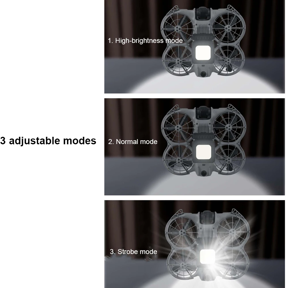 Feux LED atterrissage DJI Neo 2 - Rechargeable, 3 modes, lot de 2